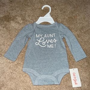 Newborn “ my aunt loves me” one piece